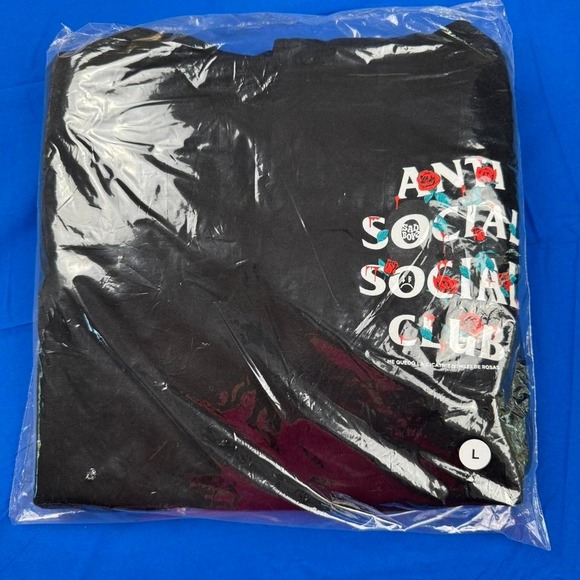 Anti Social Social Club‎ x Sadboyz Roses Hoodie Black Size L NWT - Picture 7 of 7